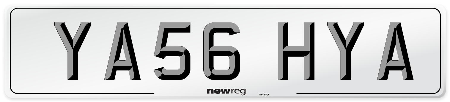 YA56 HYA Number Plate from New Reg